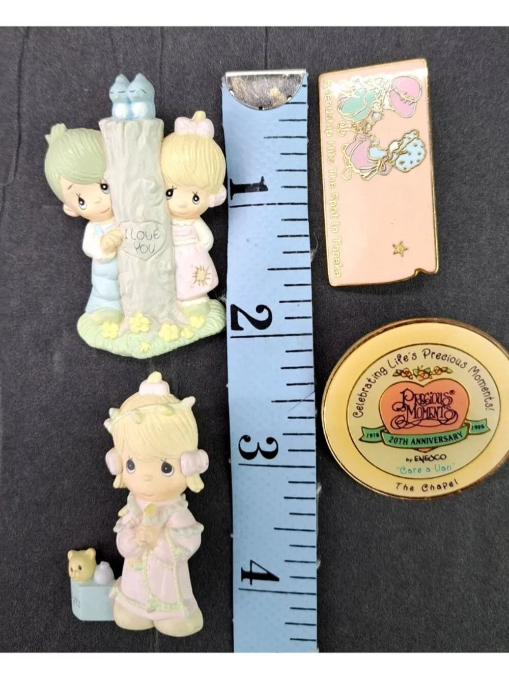 Precious Moments Collectible Pin Lot of 4 Figurine Anniversary Designs Kansas